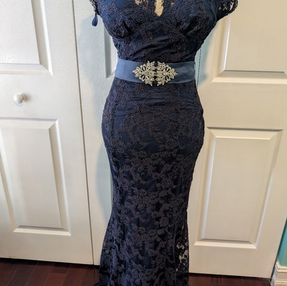 Long mermaid dress Aida - Picture 2 of 6